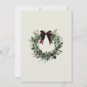 Holiday Party Invitation Elegant Christmas Wreath (Dos)