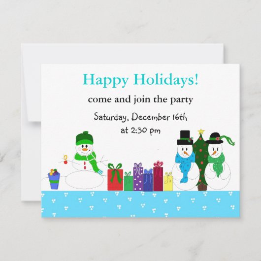 Holiday Party Invitation Kaart (Voorkant)