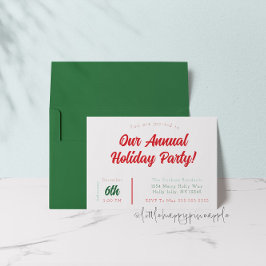 Holiday Party Invitation Kaart