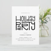 Holiday Party Modern Christmas Kaart (Staand voorkant)