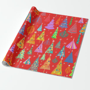 Holiday pattern, Christmas decoration. Forest on a Cadeaupapier