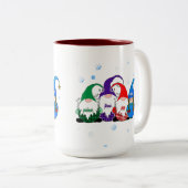 Holiday Peace Love Joy Hope Gnome Coffee Mug (Devant droit)