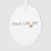 Holiday Peace Love Joy Mistletoe Christmas Holly (devant)