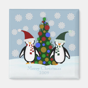 Holiday Penguin Family Kerstmis Magnet Magneet