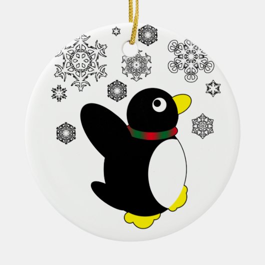 Holiday Penguin Keramisch Ornament (Voorkant)