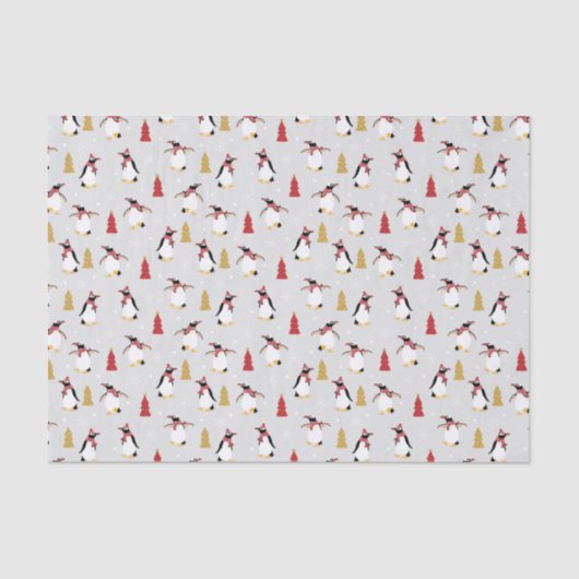 Holiday Penguin Pattern Tissuepapier (Voorkant)