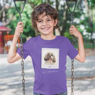 Holiday Pet Birthday Foto Lijst op persoonlijke ti T-shirt