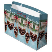 Holiday Pine Cone Groot Cadeauzakje (Achterkant Gekanteld)