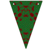 Holiday Pines Garnet Driehoek Bunting Banner (Eerste vlag)