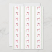 Holiday Pink Bow Baby shower Uitnodiging (Achterkant)