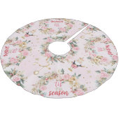 Holiday Pink Merry Notenkraker Beaux Custom Messag Kerstboom Rok (Gekanteld)