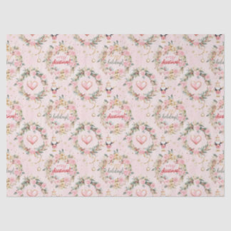 Holiday Pink Merry Notenkraker Beaux Custom Messag Tissuepapier