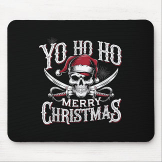 Holiday Pirate Yo Ho Ho Merry Christmas Santa Hat  Muismat