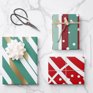 Holiday plaid red and green inpakpapier vel