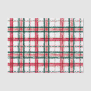HOLIDAY PLAID Red Green Tissuepapier