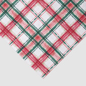 HOLIDAY PLAID Red Green Tissuepapier (Detail)