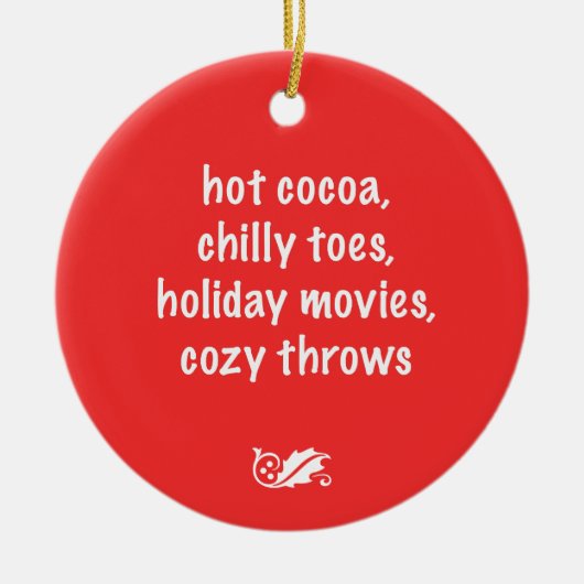 Holiday Poem Red Ornament (Voorkant)