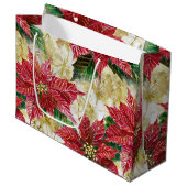 Holiday Poinsettia Groot Cadeauzakje (Voorkant Gekanteld)