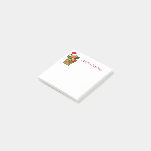 Holiday Post the Notes-Gingerbrood Man Post-it® Notes (Schuin)