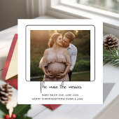 Holiday Pregnancy Reveal announcement Card Feestdagenkaart