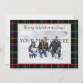 Holiday Pset Belated Photo Card Kaart (Voorkant)
