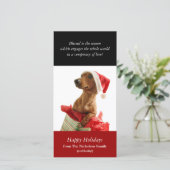 Holiday Puppy Photo Card Feestdagenkaart (Staand voorkant)