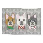 Holiday Pups Gray Diamond Kussensloop (Achterkant)