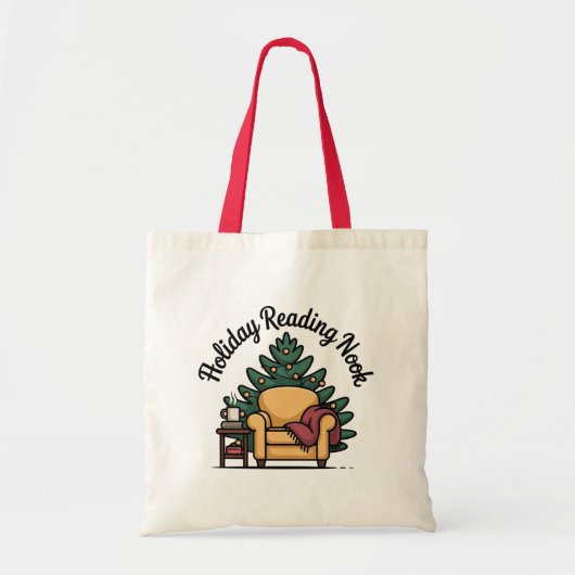 Holiday Reading Nook Library Carryall Tote Bag (Voorkant)