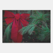 Holiday Red Bow Inpakpapier Vel (Voorkant 2)