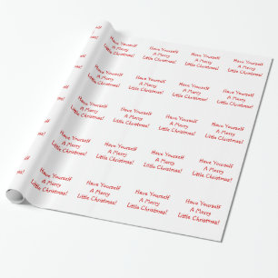 Holiday Red Font Merry Kerstwijn Cadeaupapier