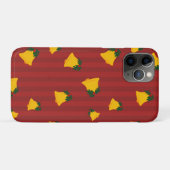 Holiday Red Gold Stripe Bells Christmas Case-Mate iPhone Case (Achterkant (horizontaal))