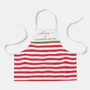 Holiday Red Green Grandma's Helper Kitchen Baking Schort