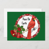 Holiday Red Kardinaal Briefkaart (Voorkant / Achterkant)