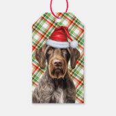 Holiday Red Plaid GWP Pointer Dog Lover Christmas Cadeaulabel (Voorkant)