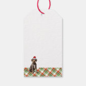 Holiday Red Plaid GWP Pointer Dog Lover Christmas Cadeaulabel (Achterkant)