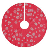 Holiday Red Snowflake Crystal Kerstdecor Kerstboom Rok (Voorkant)