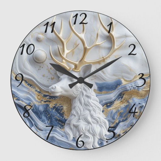 Holiday Reindeer Magic Display Grote Klok (Voorkant)