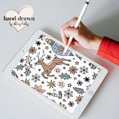 Holiday Reindeer Pattern Teachers Gift Thermosbeker