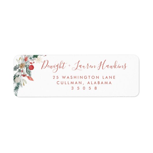 Holiday | Return Address Label (Voorkant)