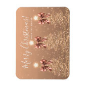 Holiday Rose Gold Christmas Trees Greeting  Magneet (Verticaal)