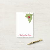 Holiday Rustic kerstgrenery Cute Custom Post-it® Notes (Op bureau)