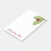 Holiday Rustic kerstgrenery Cute Custom Post-it® Notes (Schuin)