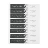 Holiday Rustic Pine en Chalkboard Return Address (Vel)
