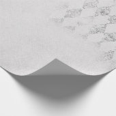 Holiday Silver Gritter Design Cadeaupapier (Hoek)