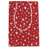 Holiday Simple Starry Glimmers Rood Medium Cadeauzakje (Voorkant)