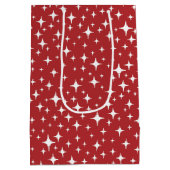 Holiday Simple Starry Glimmers Rood Medium Cadeauzakje (Achterkant)