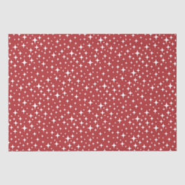Holiday Simple Starry Glimmers Rood Tissuepapier