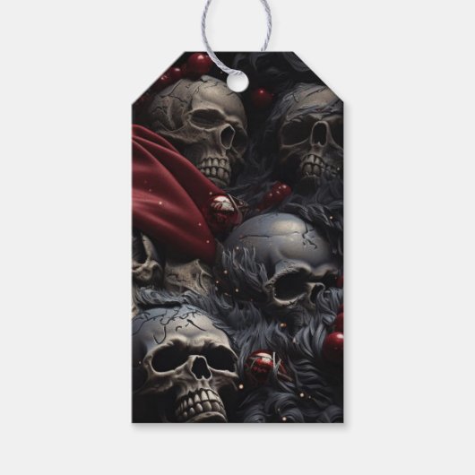 Holiday Skull Gift Label Cadeaulabel (Voorkant)