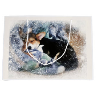 Holiday Sleeping Corgi Puppy Groot Cadeauzakje