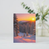 Holiday Snow Scene Briefkaart (Staand voorkant)